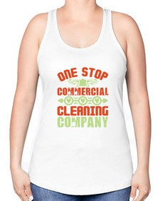 one stop commercial cleaning company Style 333# - cleaner -Racerback Tank