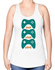 own your game 143# - video games -Racerback Tank