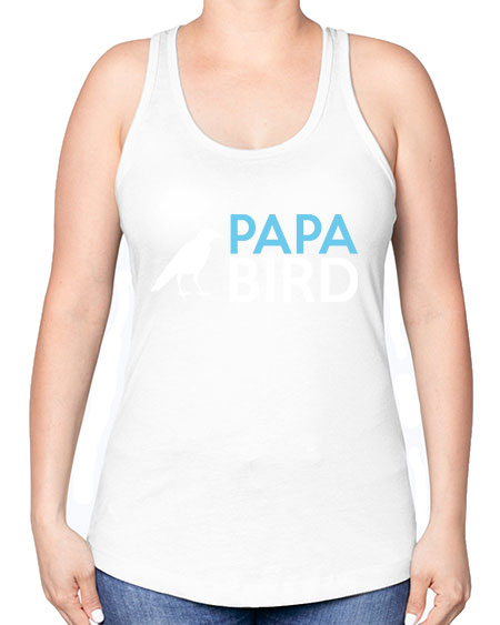 papa bird 65# - birds -Racerback Tank