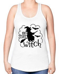percent that witch 55# - witch -Racerback Tank