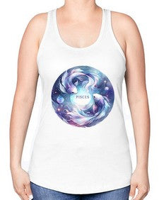 pisces 348# - pisces -Racerback Tank