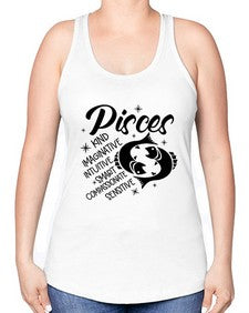 pisces 371# - pisces -Racerback Tank