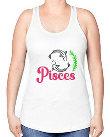 pisces 372# - pisces -Racerback Tank