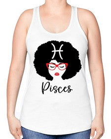 pisces 382# - pisces -Racerback Tank