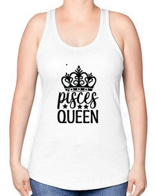 pisces queen 376# - pisces -Racerback Tank