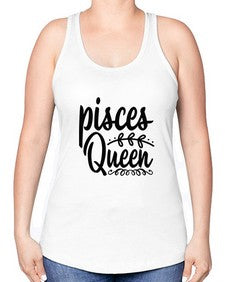 pisces queen 378# - pisces -Racerback Tank