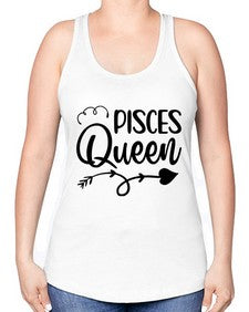pisces queen 379# - pisces -Racerback Tank
