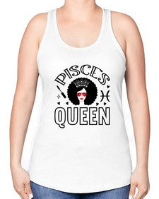 pisces queen 380# - pisces -Racerback Tank