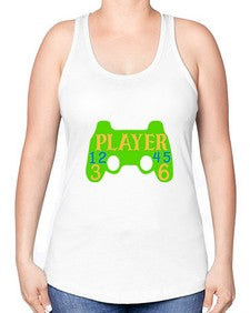 player 38# - video games -Racerback Tank