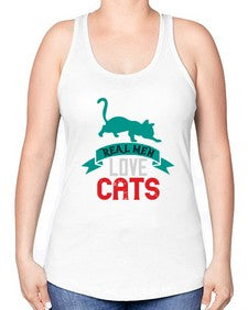 real man love cats o Style 112# - cats -Racerback Tank
