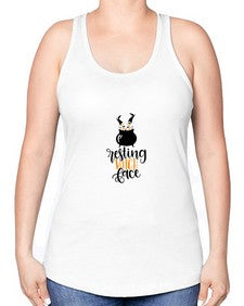 resting witch face 23# - witch -Racerback Tank
