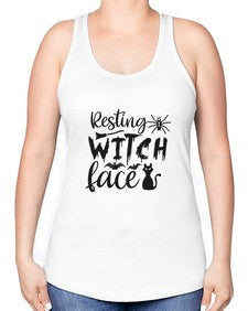 resting witch face 24# - witch -Racerback Tank