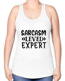 sarcasm level expert 81# - sarcastic -Racerback Tank