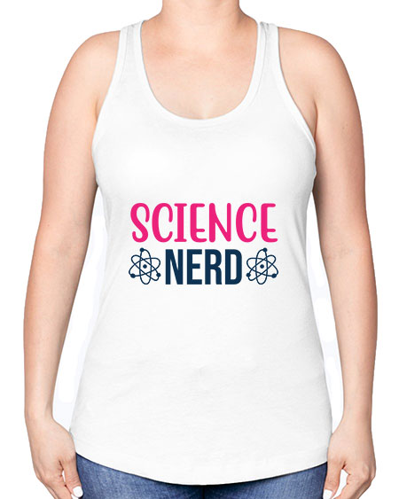 science nerd 65# - general science -Racerback Tank