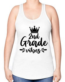 second Grade vibes 838# - second grade -Racerback Tank
