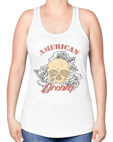 skullrose 1070# - skull and bones -Racerback Tank