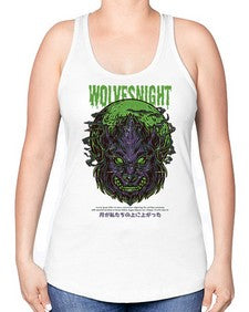 source wolves night 1104# - art pop art -Racerback Tank