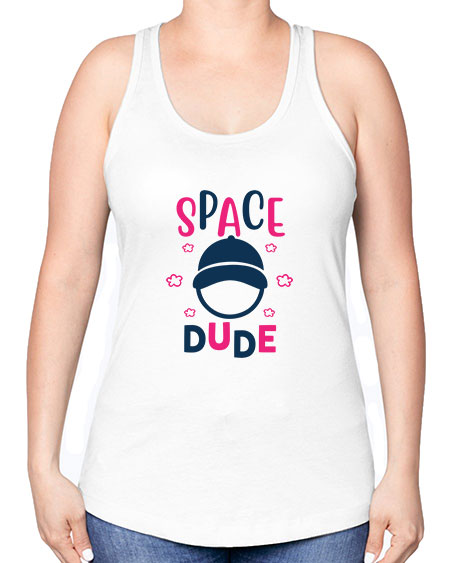 space dude 15# - space -Racerback Tank
