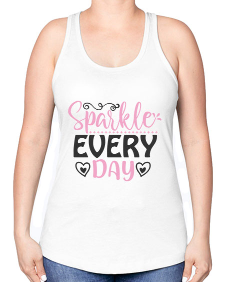 sparkle every day Style 1# - beauty - fashion -Racerback Tank