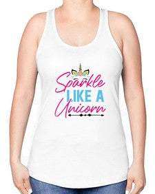 sparkle like a unicorn 416# - unicorn -Racerback Tank