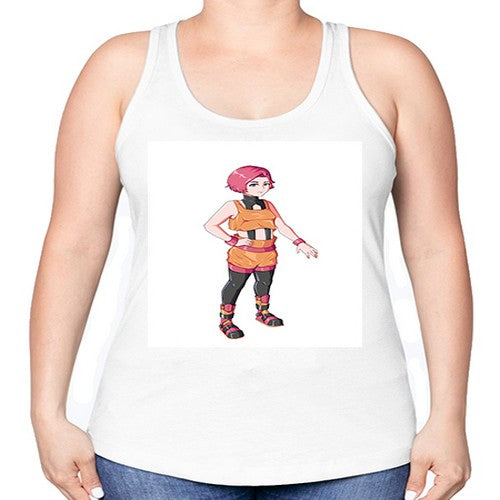 street girl wear orange outfit16# - anime -Racerback Tank