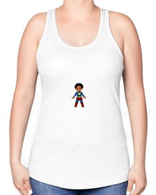 super kid 3# - black boys or men -Racerback Tank