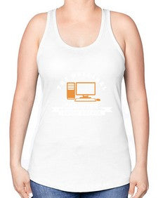 the original computer print delete 12# - computer -Racerback Tank