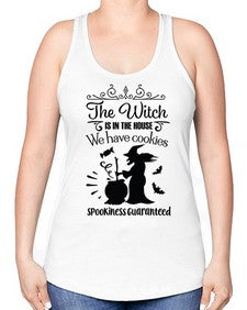 the witch is in the house sign 20# - witch -Racerback Tank