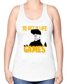 to get a life game 159# - video games -Racerback Tank