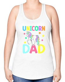 unicorn dad 454# - unicorn -Racerback Tank