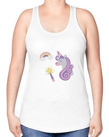 unicorn elements 455# - unicorn -Racerback Tank