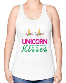 unicorn kisses 469# - unicorn -Racerback Tank