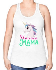 unicorn mama 471# - unicorn -Racerback Tank