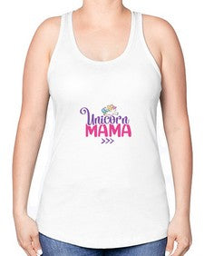 unicorn mama 472# - unicorn -Racerback Tank