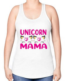 unicorn mama 473# - unicorn -Racerback Tank