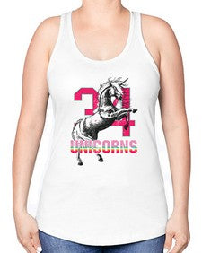 unicorns 517# - unicorn -Racerback Tank