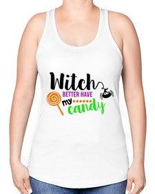 witchbetterhavecandy 12# - witch -Racerback Tank