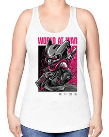 worldatwartshirtdesign 1254# - art pop art -Racerback Tank