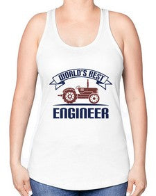 worlds best engineer Style 478# - engineer -Racerback Tank