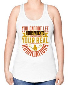 you cannot let your parents anywhere near your real humiliations 711# - parents day -Racerback Tank
