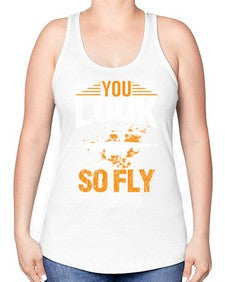 you look so fly  53# - airplane -Racerback Tank