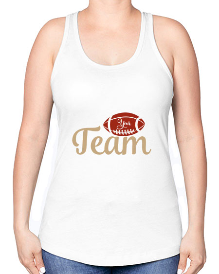 your team 2271# - softball -Racerback Tank