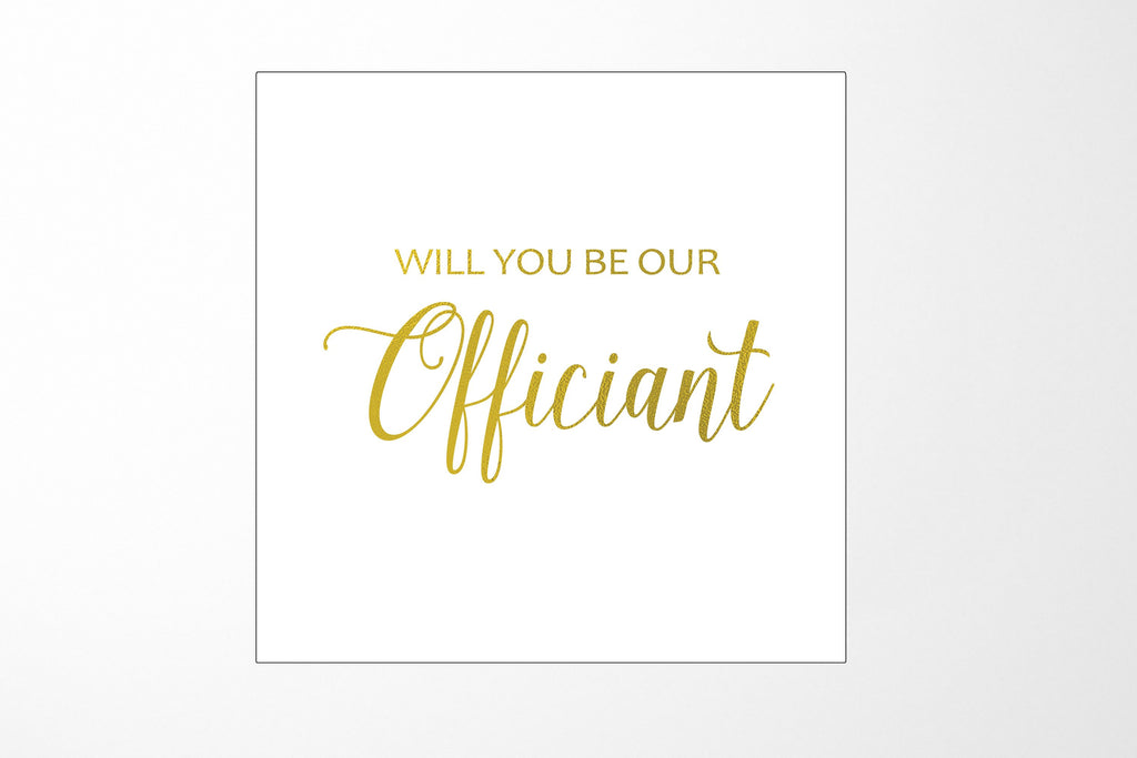 Will You Be our Officiant? Proposal Box White - No Border - No ribbon