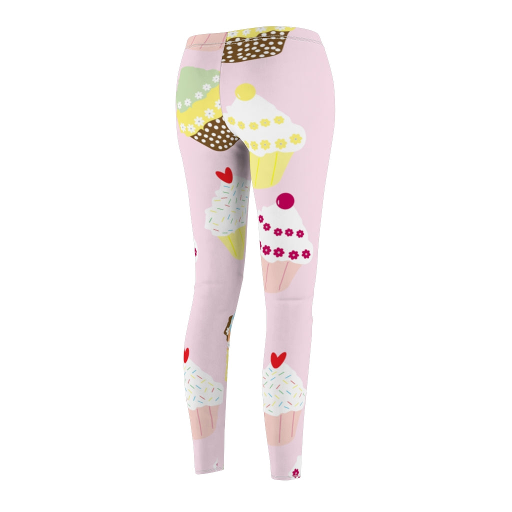 Cupcakes Print Casual Leggings - Blue