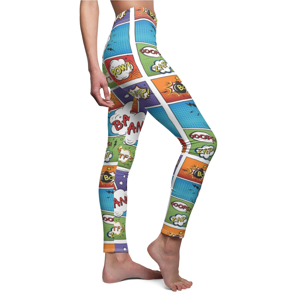 Comic Print Casual Leggings