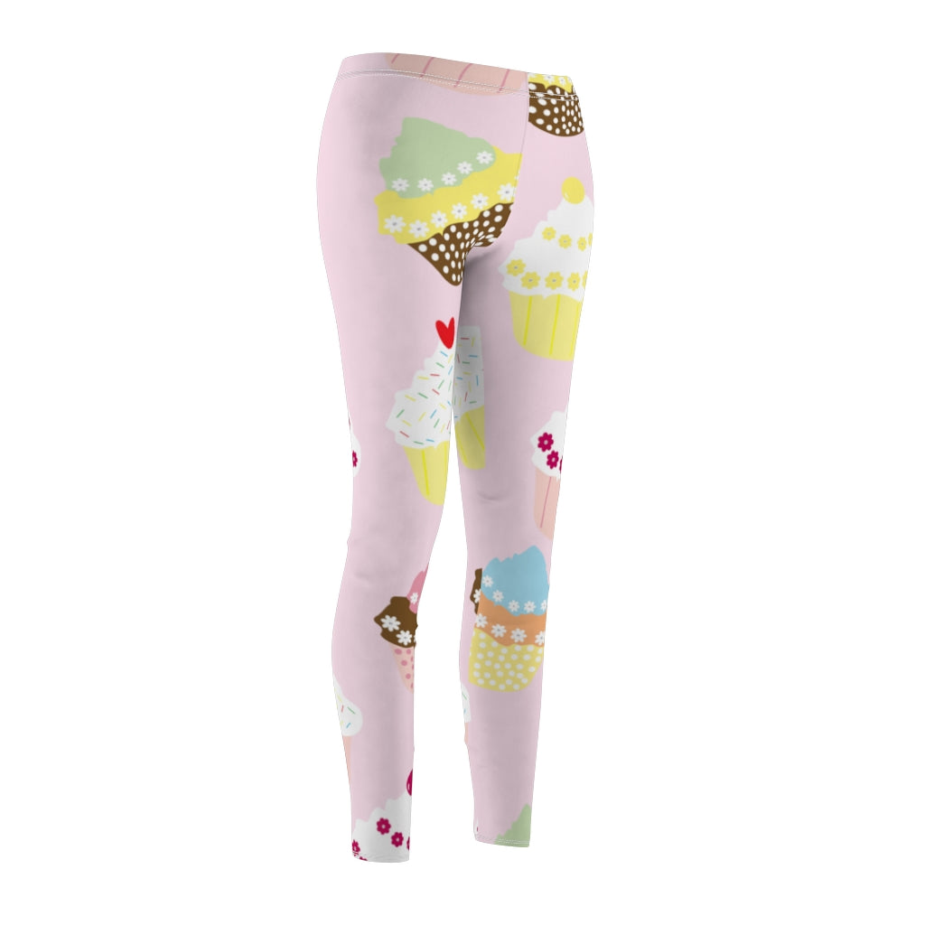 Cupcakes Print Casual Leggings - Blue
