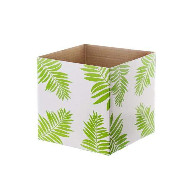Posy Box Mini Gloss Leaf Green (13x12cmH)-Gift Box