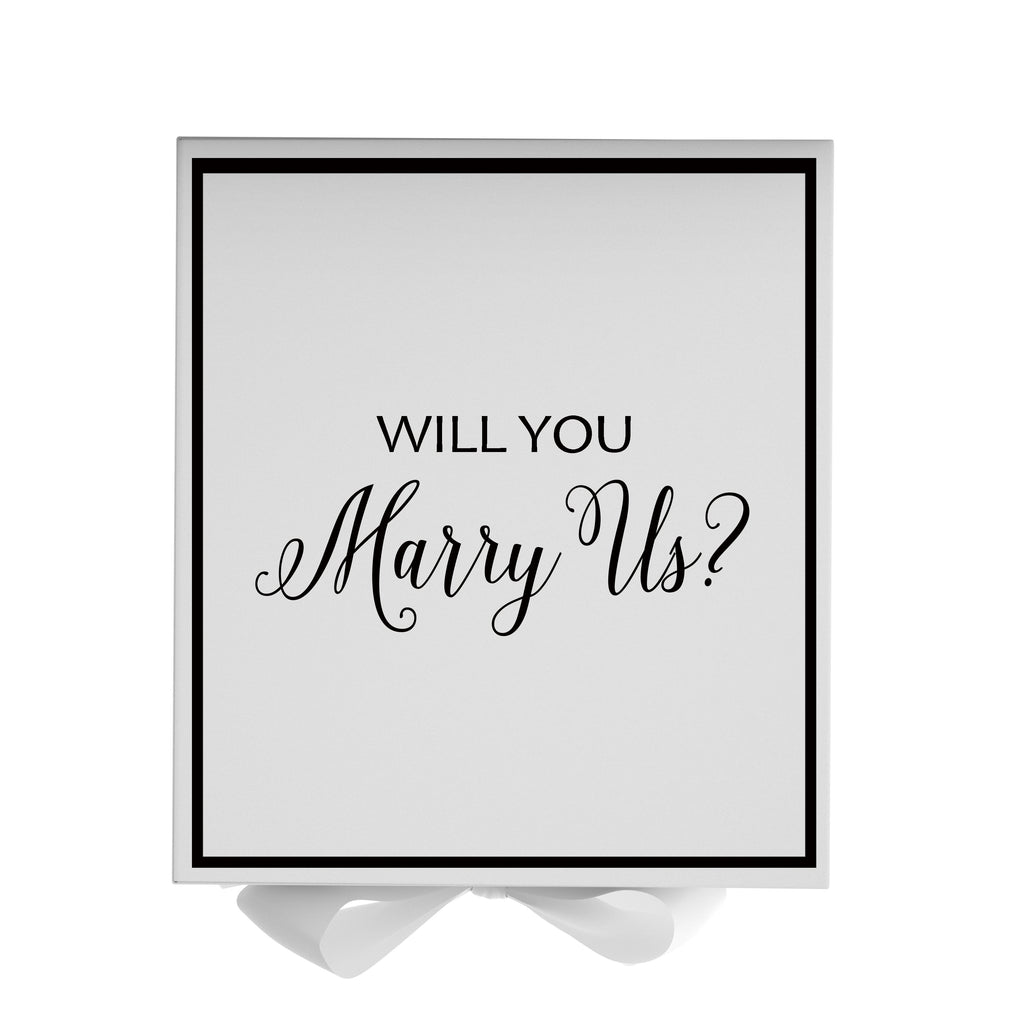 Will You Marry Us?? Proposal Box White -  Border
