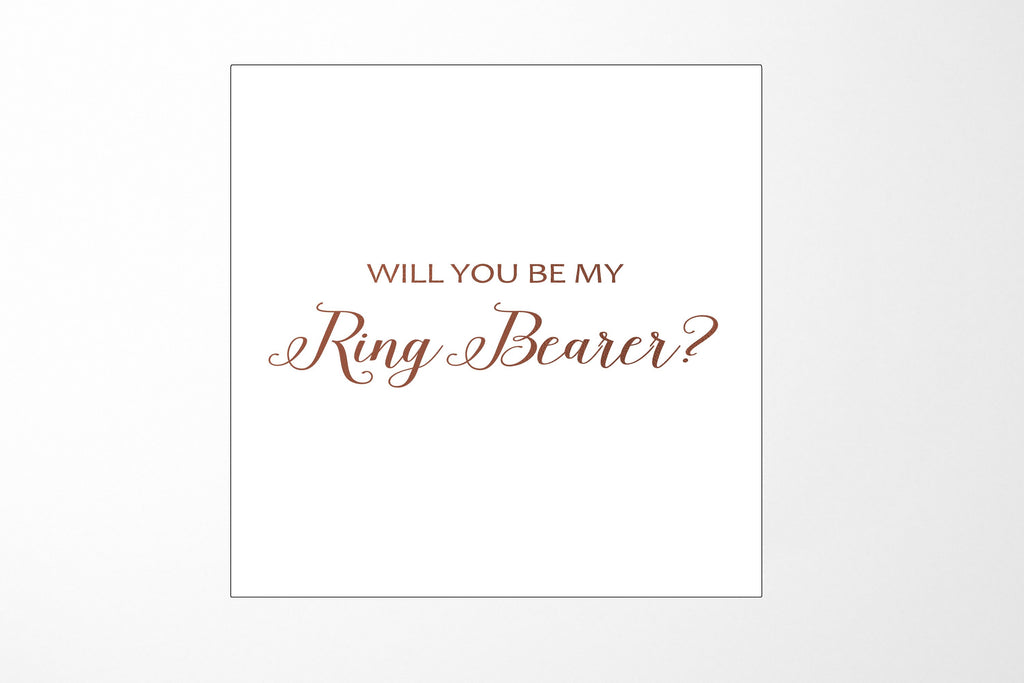 Will You Be My Ring Bearer? Proposal Box White - No Border - No ribbon