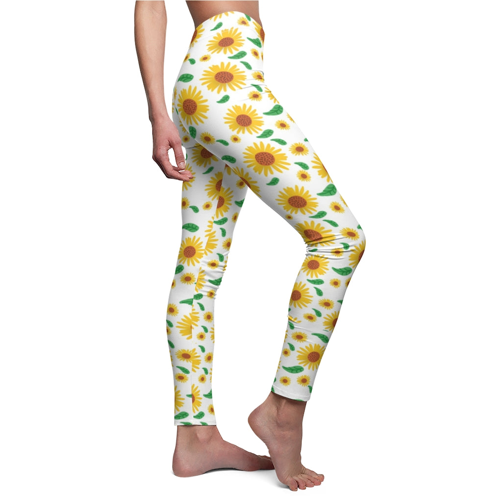 Sun Flower Print Leggings